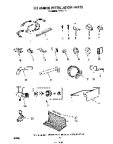 Ice Maker Installation Diagram and Parts List for 8617*0B  Roper Refrigerator