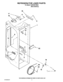 REFRIGERATOR LINER PARTS Diagram and Parts List for KSRG25FVMS04  KitchenAid Refrigerator