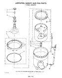AGITATOR, BASKET AND TUB Diagram and Parts List for LA6200XPW3  Whirlpool Washer