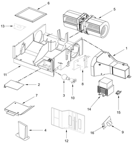 Air Flow Parts Diagram and Parts List for YWMH31017HW11 YWMH31017HB11-YWMH31017HS11 Whirlpool Microwave