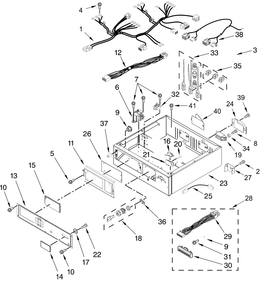 Control Panel And Separator Parts Diagram and Parts List for MLE26PRFZW0  Whirlpool Dryer