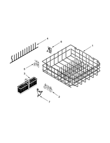 Lower Rack Parts Diagram and Parts List for KUDS30FXPAA  KitchenAid Dishwasher