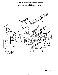 Backguard Diagram and Parts List for F9857*0  Roper Range