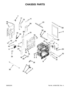 Chassis Parts Diagram and Parts List for YIES900DS03  Whirlpool Range