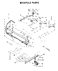 Manifold parts Diagram and Parts List for 66475113611  Kenmore Range