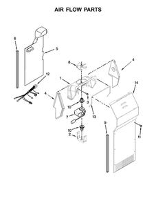 Air Flow Parts Diagram and Parts List for 10641173710  Kenmore Refrigerator