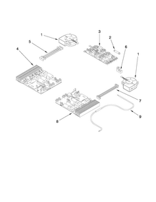 Interior Parts Diagram and Parts List for KICU500XSS0  KitchenAid Cooktop