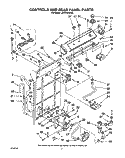 CONTROLS AND REAR PANEL Diagram and Parts List for LA5705XWN0  Whirlpool Washer