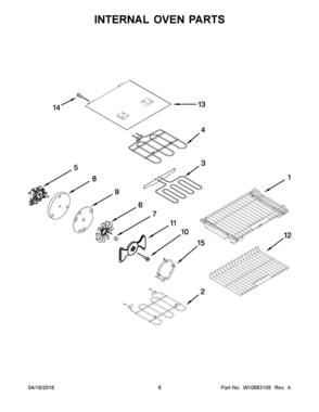 05 - INTERNAL OVEN PARTS Diagram and Parts List for YKFED500ESS2  Whirlpool Range