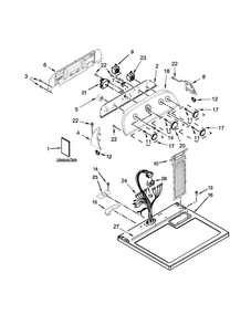 Top And Console Parts Diagram and Parts List for WED4890BW0  Whirlpool Dryer