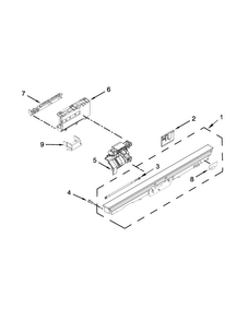 Control Panel And Latch Parts Diagram and Parts List for BLB14DRANA2  Whirlpool Dishwasher