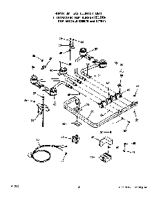 Burner Diagram and Parts List for C2757*0  Roper Cooktop