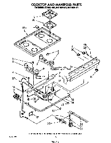 Cooktop And Manifold Diagram and Parts List for SF3100SRW3  Whirlpool Range