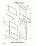 DOOR PARTS Diagram and Parts List for W8RXNGMWD02  Whirlpool Refrigerator