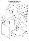 WASHER CABINET Diagram and Parts List for LTE6234AW1  Whirlpool Washer Dryer Combo
