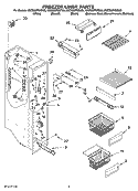 FREEZER LINER PARTS Diagram and Parts List for KSCS25FSBL03  KitchenAid Refrigerator