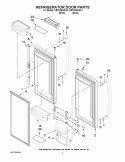 REFRIGERATOR DOOR PARTS Diagram and Parts List for KBFS25EVBL2  KitchenAid Refrigerator