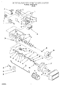 MOTOR AND ICE CONTAINER Diagram and Parts List for 3XART722F02  Whirlpool Refrigerator