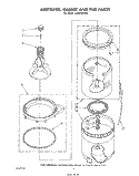 AGITATOR, BASKET AND TUB Diagram and Parts List for LA5570XPW4  Whirlpool Washer