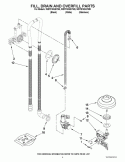 FILL, DRAIN AND OVERFILL PARTS Diagram and Parts List for WDT910SSYW0  Whirlpool Dishwasher