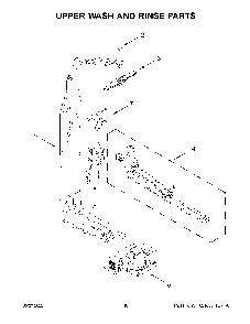 Upper Wash And Rinse Parts Diagram and Parts List for KDPM704KPS1  KitchenAid Dishwasher