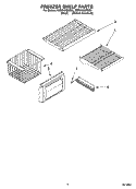 FREEZER SHELF PARTS Diagram and Parts List for KSSO42QMB02  KitchenAid Refrigerator