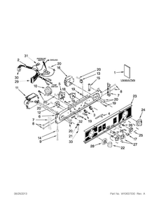 Part Location Diagram of W11199485 Whirlpool Master Selector Switch