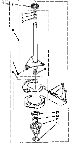 Brake And Drive Tube Diagram and Parts List for LSR7233BGO  Whirlpool Washer