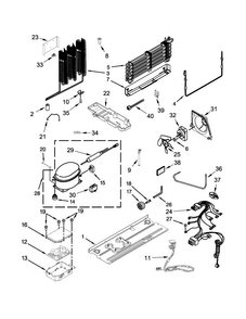 Unit Parts Diagram and Parts List for WRF560SMYB02  Whirlpool Refrigerator