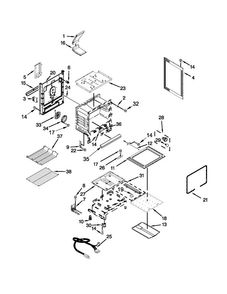Chassis Parts Diagram and Parts List for WFG714HLAS1  Whirlpool Range