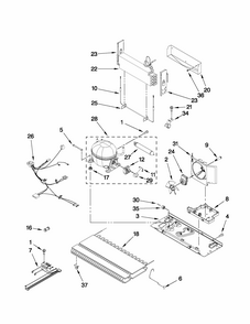Unit Parts Diagram and Parts List for 59679543016  Kenmore Refrigerator