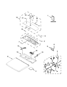 Top And Console Parts Diagram and Parts List for 11061632610  Kenmore Dryer