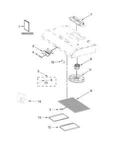 Hood Parts Diagram and Parts List for UXT5230BDS0  Whirlpool Range Hood