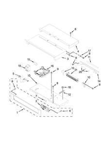Control Panel Parts Diagram and Parts List for KEBS277BSS01  KitchenAid Microwave