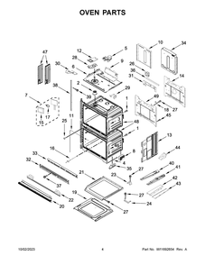 Oven Parts Diagram and Parts List for WOED5030LB01  Whirlpool Wall Oven