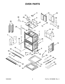 Oven Parts Diagram and Parts List for WOED3030LS01  Whirlpool Wall Oven