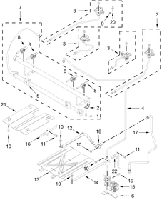 Manifold Parts Diagram and Parts List for CRGW3484RS0  Whirlpool Range