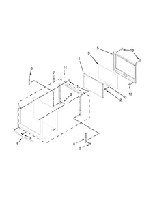 Oven Door Parts Diagram and Parts List for WOS51EC0AS02  Whirlpool Wall Oven