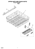 UPPER RACK AND TRACK PARTS Diagram and Parts List for TUD8750RD0  Estate Dishwasher