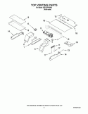 TOP VENT Diagram and Parts List for IBS330PWM00  Whirlpool Wall Oven