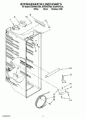 REFRIGERATOR LINER PARTS Diagram and Parts List for ED2VHEXVB00  Whirlpool Refrigerator