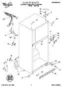 CABINET Diagram and Parts List for ET18JKXDW00  Whirlpool Refrigerator