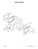 DOOR PARTS Diagram and Parts List for KERS202BSS0  KitchenAid Range
