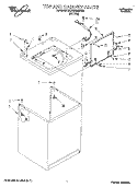 TOP AND CABINET, LIT/OPTIONAL Diagram and Parts List for 6LBR5132BW0  Whirlpool Washer