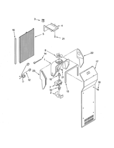 Air Flow Diagram and Parts List for ED5SHEXML10  Whirlpool Refrigerator