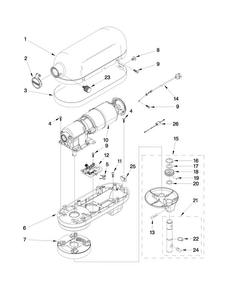 Case, Gearing And Planetary Unit Parts Diagram and Parts List for 5KSM7580XCCA0  KitchenAid Mixer
