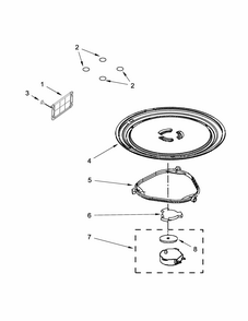 Turntable Parts Diagram and Parts List for IMH15XVQ6  Whirlpool Microwave