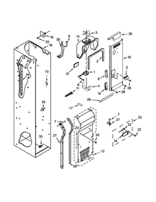 Freezer Liner And Air Flow Parts Diagram and Parts List for KBSN608EPA00  KitchenAid Refrigerator