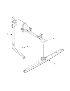 Upper Wash And Rinse Parts Diagram and Parts List for WDF310PAAS4  Whirlpool Dishwasher