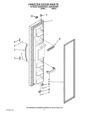 FREEZER DOOR PARTS Diagram and Parts List for ED5KVEXVB01  Whirlpool Refrigerator